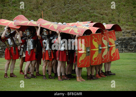 The Ermine Street Guard performing at the Roman Military Spectacular in Caerleon Stock Photo