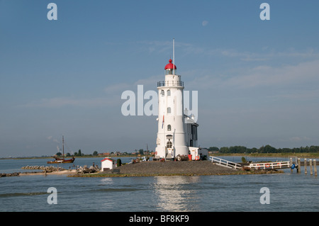 Het Paard van Marken Horse of Marken  Lighthouse IJsselmeer  Volendam Netherlands Holland Stock Photo