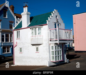 Fantasia, a miniature house on the seafront, Aldeburgh, Suffolk, England Stock Photo