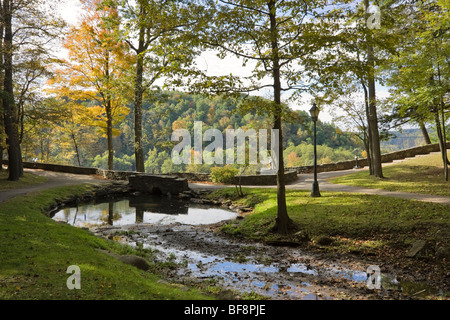 Small pond at Inspiration Point, Letchworth State Park, New York Stock Photo