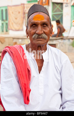 Rajput man at the Pushkar Mela in Pushkar in Rajasthan India Stock Photo