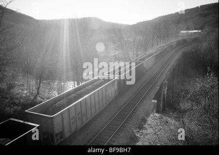 Coal train, Western Maryland Stock Photo