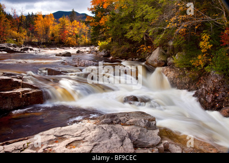 Rocky Gorge Falls along the Kancamagus Highway near Conway New Hampshire USA Stock Photo