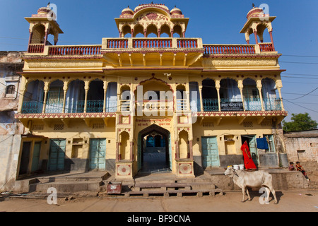 Haveli in Pushkar in Rajasthan India Stock Photo