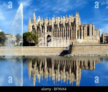 ES - MALLORCA: La Seu Cathedral at Palma de Mallorca Stock Photo