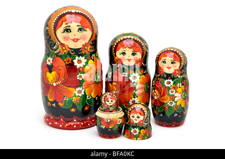 Russian Nesting Dolls -  Matryoshki Stock Photo