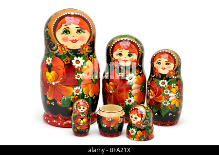 Russian Nesting Dolls -  Matryoshki Stock Photo