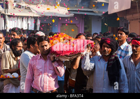 Indian funeral in Pushkar India Stock Photo