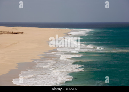 The beach of Praia de Chavez, west coast of Boa Vista island, Cape-Verde Stock Photo