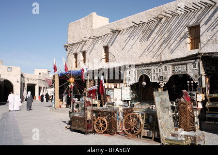 A shop selling a wide range of curiosities in Souq Waqif, Doha, Qatar Stock Photo