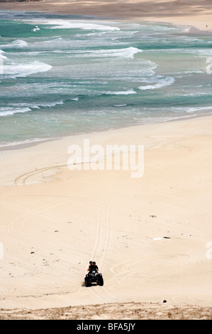 Some quad on the beach of Praia de Chavez, west coast of Boa Vista, Cape-Verde Stock Photo