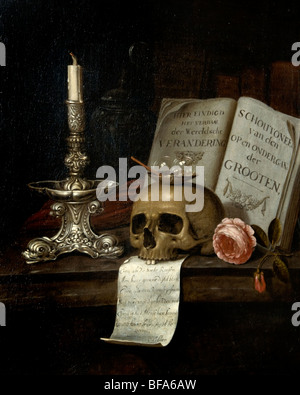 Museum Netherlands Death Skull Art Painting Letter Stock Photo