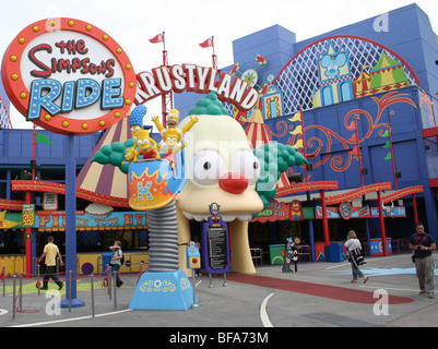 The Simpsons ride at Universal Studios California Stock Photo