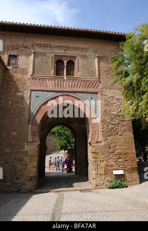 The eastern facade of The Wine Gate (Puerta del Vino) The Alhambra, Granada, Andalusia, Spain Stock Photo