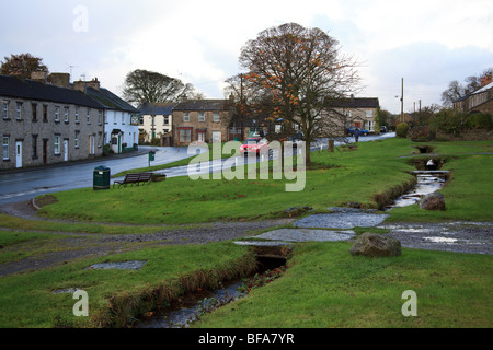 street scene in Bellerby Leyburn in Wensleydale Yorkshire Dales National Park Stock Photo