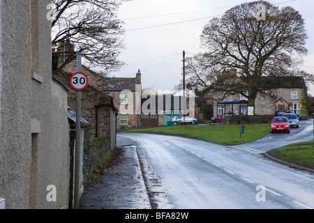 street scene in Bellerby Leyburn in Wensleydale Yorkshire Dales National Park Stock Photo