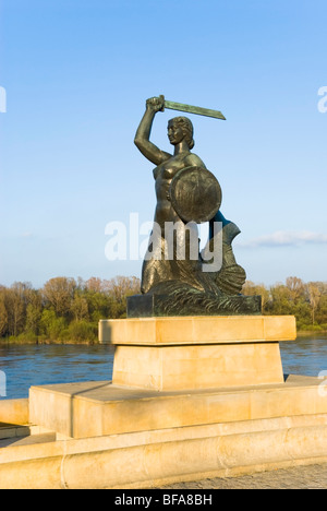 Mermaid's monument, Warsaw, Poland Stock Photo