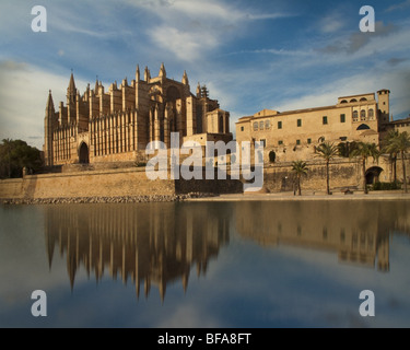ES - MALLORCA: La Seu Cathedral at Palma de Mallorca Stock Photo