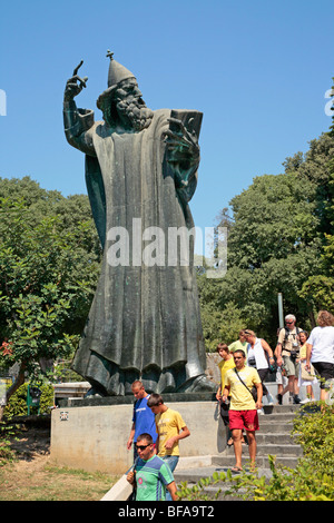 Grgur Ninski Statue in Split, Central Dalmatia, Croatia Stock Photo