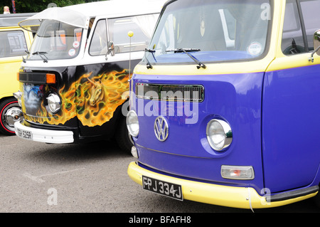 Vw Type 2 Bay Window Camper Vans Margam Park Volkswagen Rally West Glamorgan Wales Cymru UK GB Stock Photo