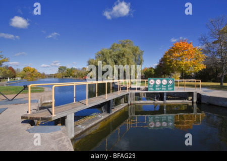 Frankford Lock 6, Trent Severn Waterway, Ontario, Canada Stock Photo