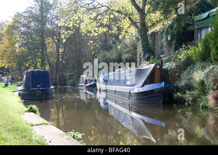 Barges on the Cauldon canal Stock Photo