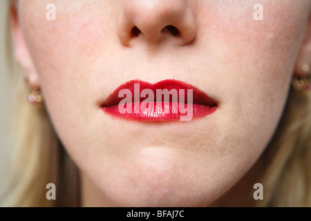 Partial portrait of a young woman's face Stock Photo