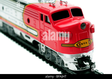 Model Of A Diesel Santa Fe Super Chief Locomotive Train Stock Photo