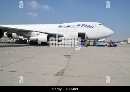 Israel, Ben-Gurion international Airport El Al Cargo, Boeing 747-200 Stock Photo