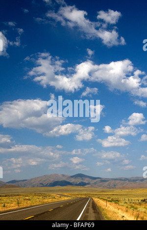 US Highway 20 near Arco, Idaho, USA.