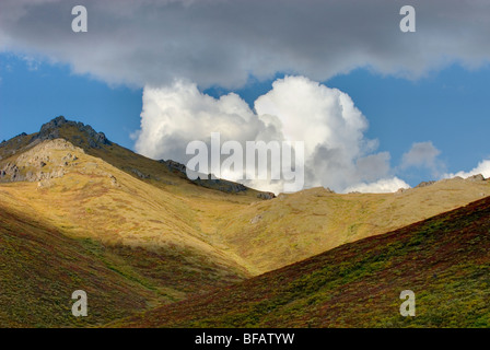 Clouds over the Ogilvie Mountains, Tombstone Territorial Park Yukon Canada Stock Photo