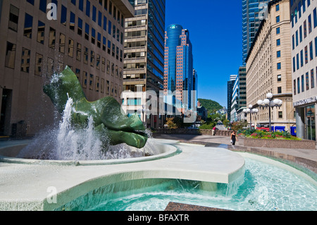 Fountain Place Ville Marie Downtown Montreal Stock Photo