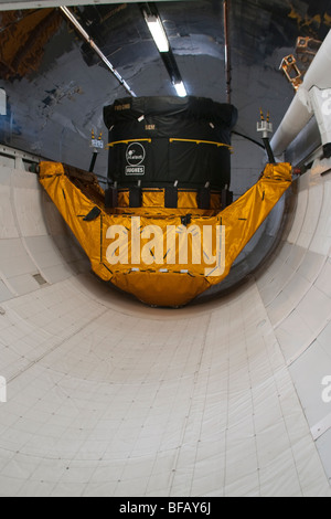 Mockup interior of space shuttle cargo bay at Cape Kennedy in Florida. Stock Photo