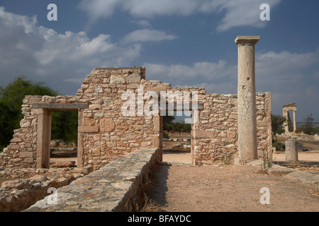 pillars at the apollo hylates sanctuary of apollon ylatis at kourion archeological site republic of cyprus europe Stock Photo