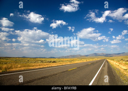 US Highway 20 near Arco, Idaho, USA.