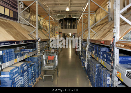 Tile Flooring for sale in a DIY Store Stock Photo