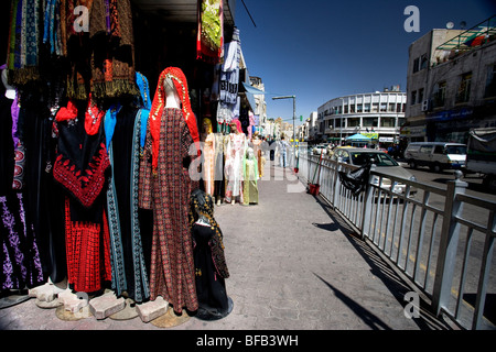 Traditional dress for sale, Downtown Amman, Jordan Stock Photo