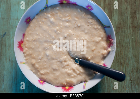 A breakfast of porridge on Jaluit, the Marshall Islands Stock Photo