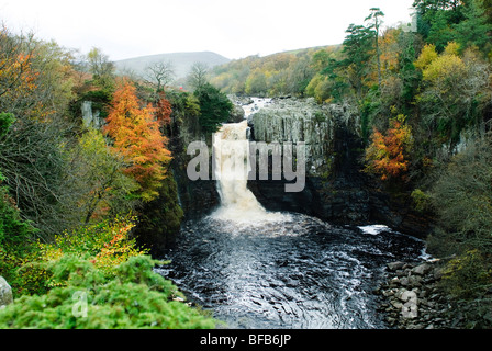 High Force waterfall in Autumn Stock Photo