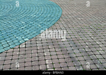 Color cobblestone pavement useful for background Stock Photo