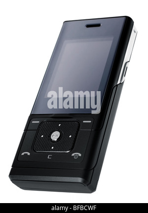 Gray mobile phone isolated on white background Stock Photo