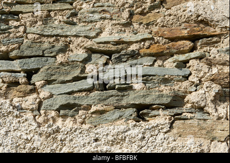 Urban textures - medieval stone wall Stock Photo