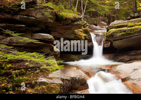 Sabbaday Falls along Kancamagus Highway in New Hampshire USA Stock Photo