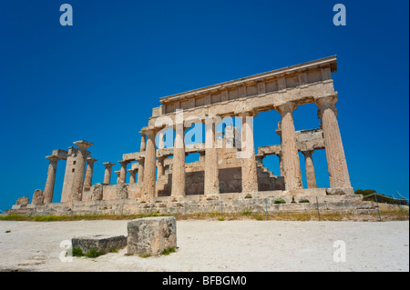 Temple of Aphaia, island of Aegina, Greece Stock Photo