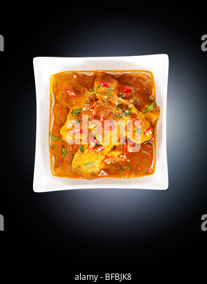 Chicken tikka masala, with tomato cream, butter and red chili Stock Photo