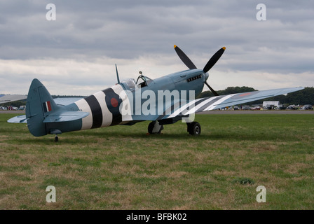 Spitfire at Devon Air Day, Dunkeswell Aerodrome, 13th August 2006 Stock Photo