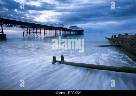 Cromer Pier with swirling sea water Stock Photo