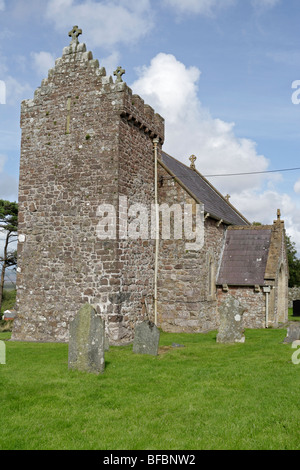 St Madoc's Church in Llanmadoc on the Gower Peninsula Wales Stock Photo