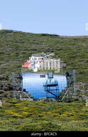 Observatorio Astrofisico, astronomical observatory on the Roque de los Muchachos, La Palma, Canary Islands, Spain, Europe. Stock Photo