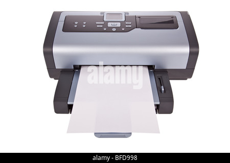 Inkjet printer isolated on a white background Stock Photo